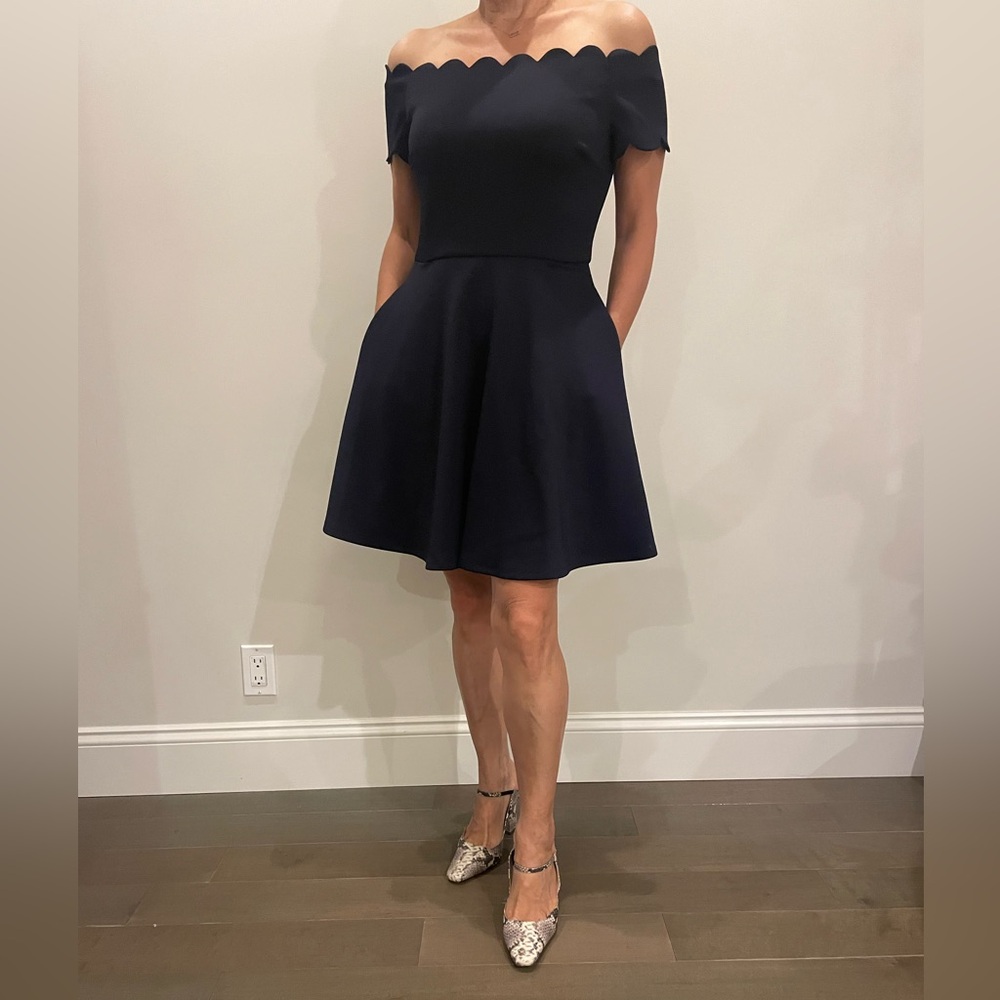 Classic Navy Fit-and-Flare Dress